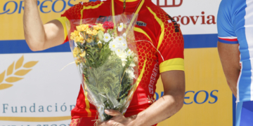 El ciclista Maurice Echard, bronce