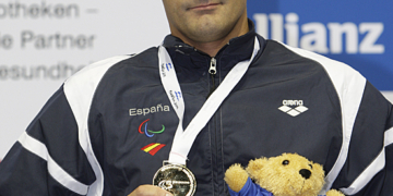 Miguel Luque , plata en 50 Metros Braza SB3