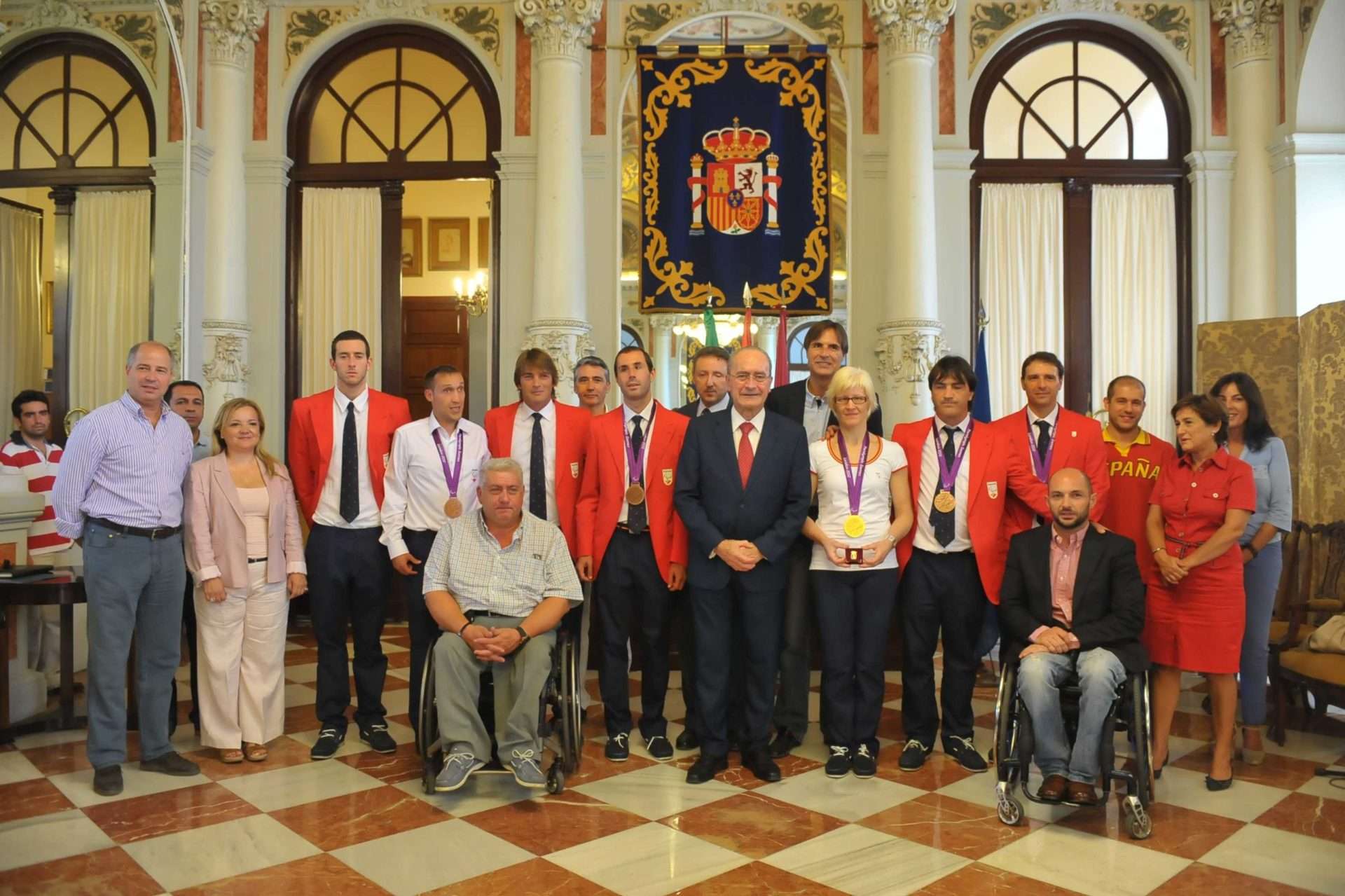 Recepción en el Ayuntamiento a los deportistas malagueños paralímpicos