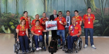Iberdrola recibe a los deportistas paralímpicos en la Torre de Bilbao