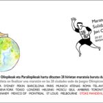 Presentación del sello y matasello del corredor Javier Conde con motivo de las 28 maratones finalizadas