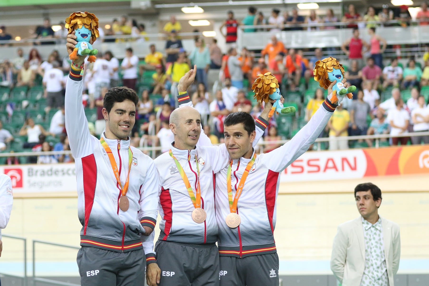 El equipo español de velocidad C1-5, medalla de bronce en Río