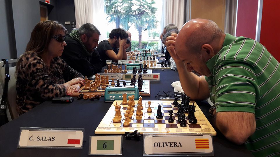 Albert Olivera y Conchi Salas, campeones de España de ajedrez para ciegos