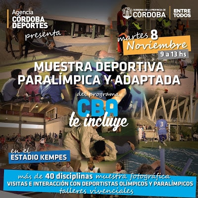 Gran muestra deportiva paralímpica en el Kempes