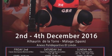 La Copa Europea de Powerlifting reunirá en Alhaurín de la Torre a medio centenar de levantadores