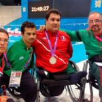 A concentración, nadadores paralímpicos