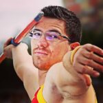 Héctor Cabrera BRONCE en la final del Lanzamiento de Jabalina F13