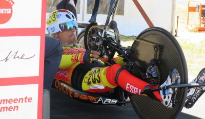 El handbiker Sergio Garrote persigue el maillot arco iris