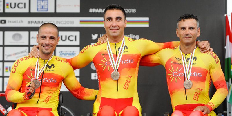 El Team Relay español de handbike, plata en la Copa del Mundo