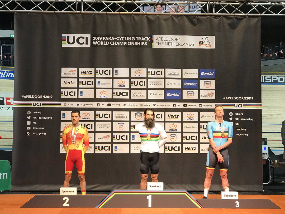 Eduardo Santas, plata y Ricardo Ten, bronce en el kilómetro contrarreloj