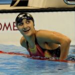 María Delgado, una luz que brilla en la piscina