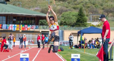Sara Andrés bate el récord del mundo en salto de longitud