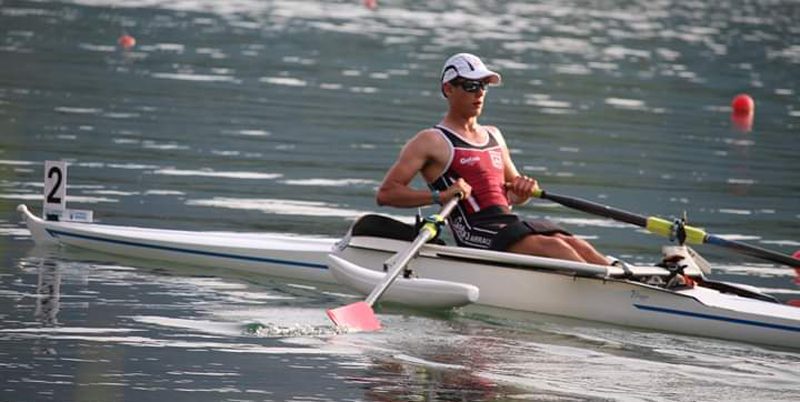 Jorge Pineda, campeón de España de remo adaptado