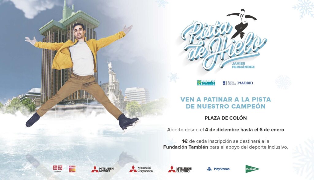 Javier Fernández y la Fundación También unidos por el patinaje