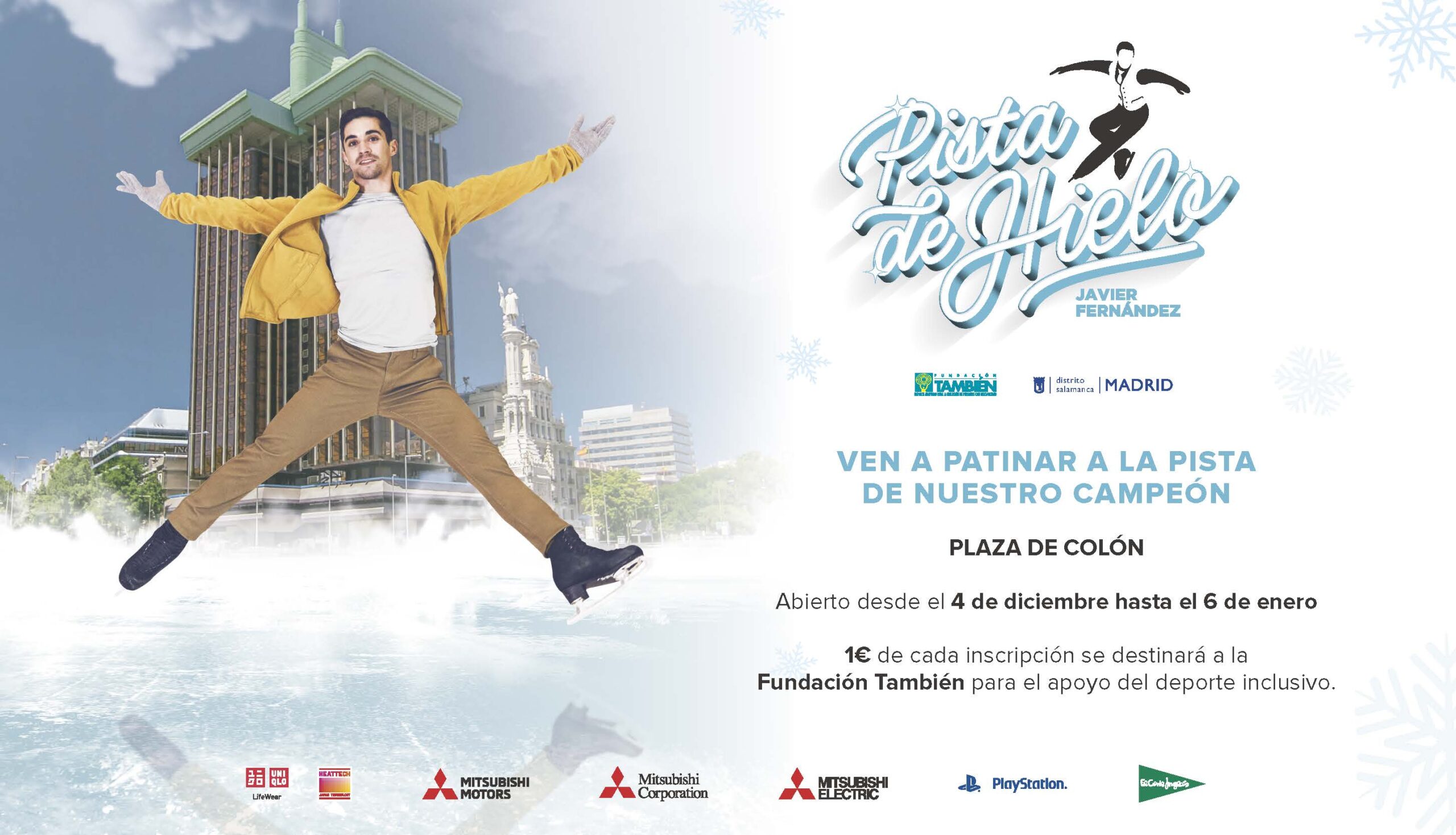 Javier Fernández y la Fundación También unidos por el patinaje