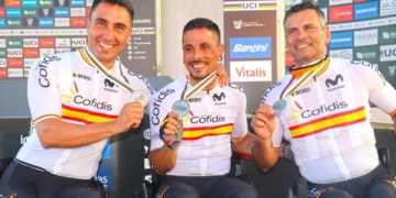 El Team Relay español abre el Mundial de ciclismo con una plata