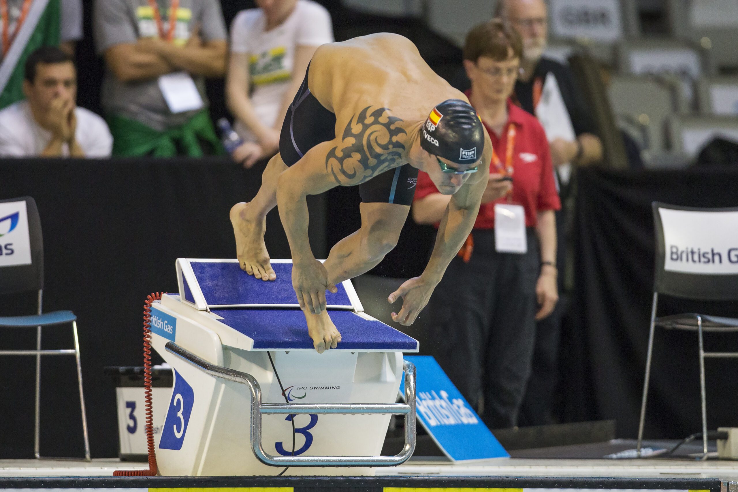 David Levecq, un veterano de rostro sereno en la piscina