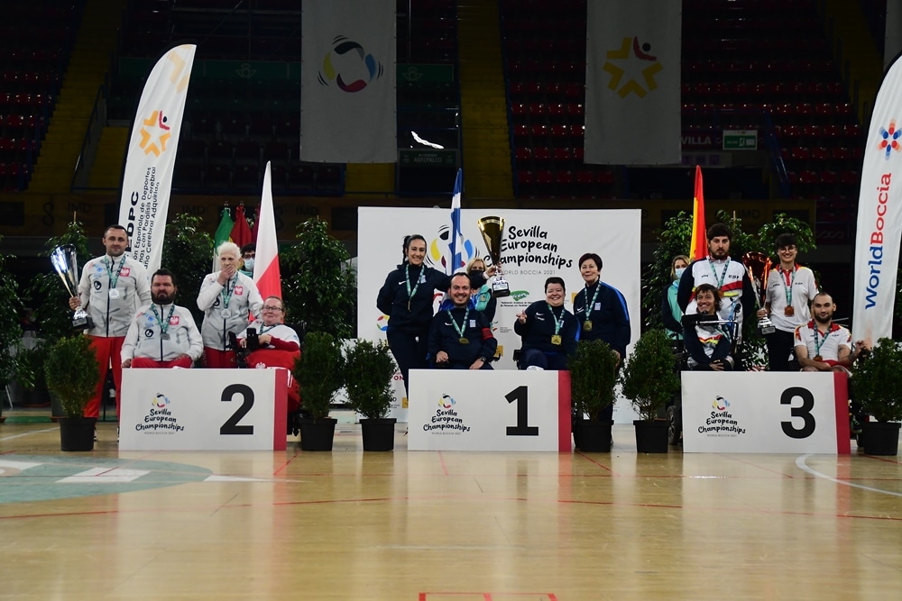 La pareja española de BC3 cierra el Europeo de boccia con un bronce