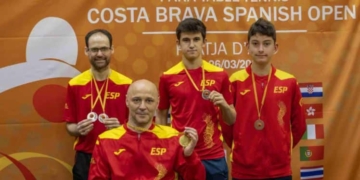 Cinco medallas para el tenis de mesa español en el Open Costa Brava