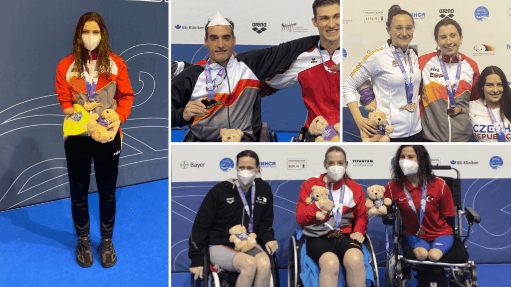 Cinco medallas y récord de Europa en 800 libre de María Delgado