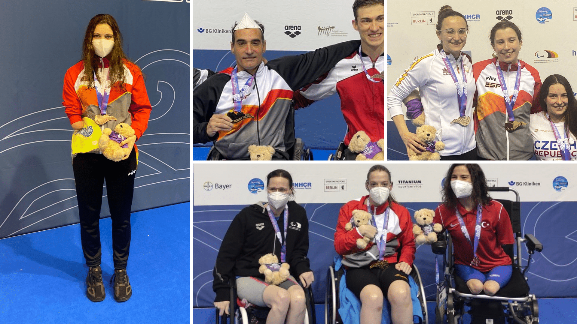 Cinco medallas y récord de Europa en 800 libre de María Delgado