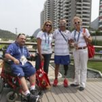 La infanta Doña Elena visita a los deportistas españoles en la Villa Paralímpica de Río
