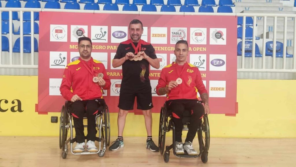 El tenis de mesa español suma tres bronces en dobles en el Open de Montenegro