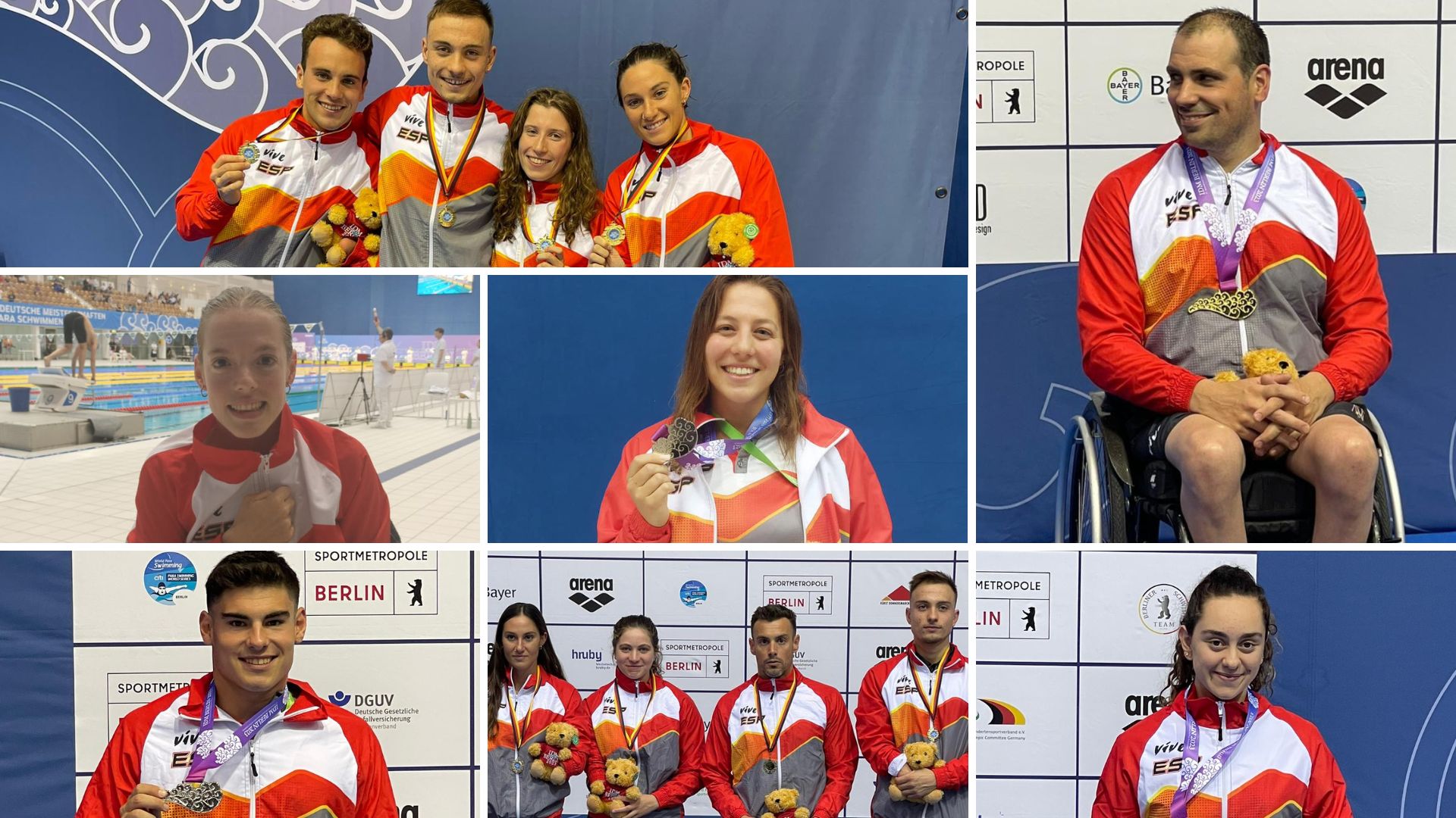 Dos récords del mundo y 16 medallas para los españoles en la piscina de Berlín