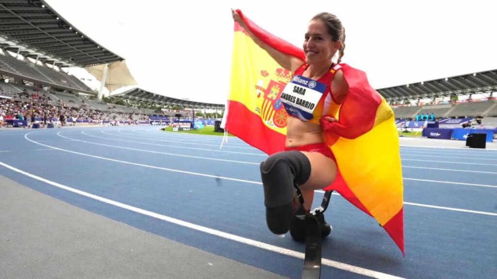 Zancadas de plata mundial para Sara Andrés en 100 metros T64