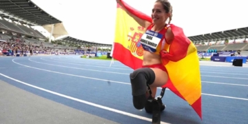 Zancadas de plata mundial para Sara Andrés en 100 metros T64