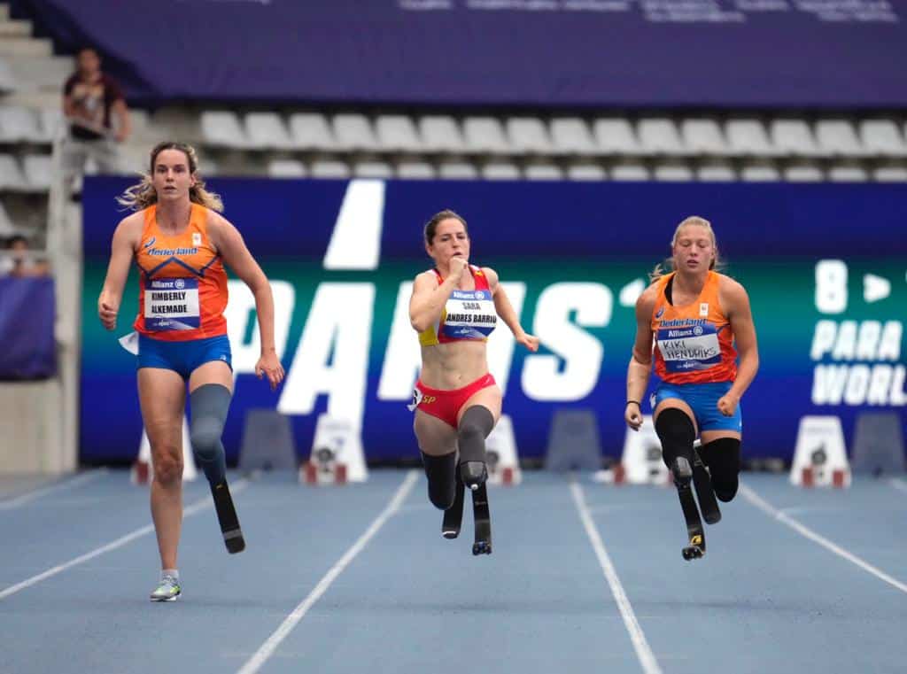 Zancadas de plata mundial para Sara Andrés en 100 metros T64
