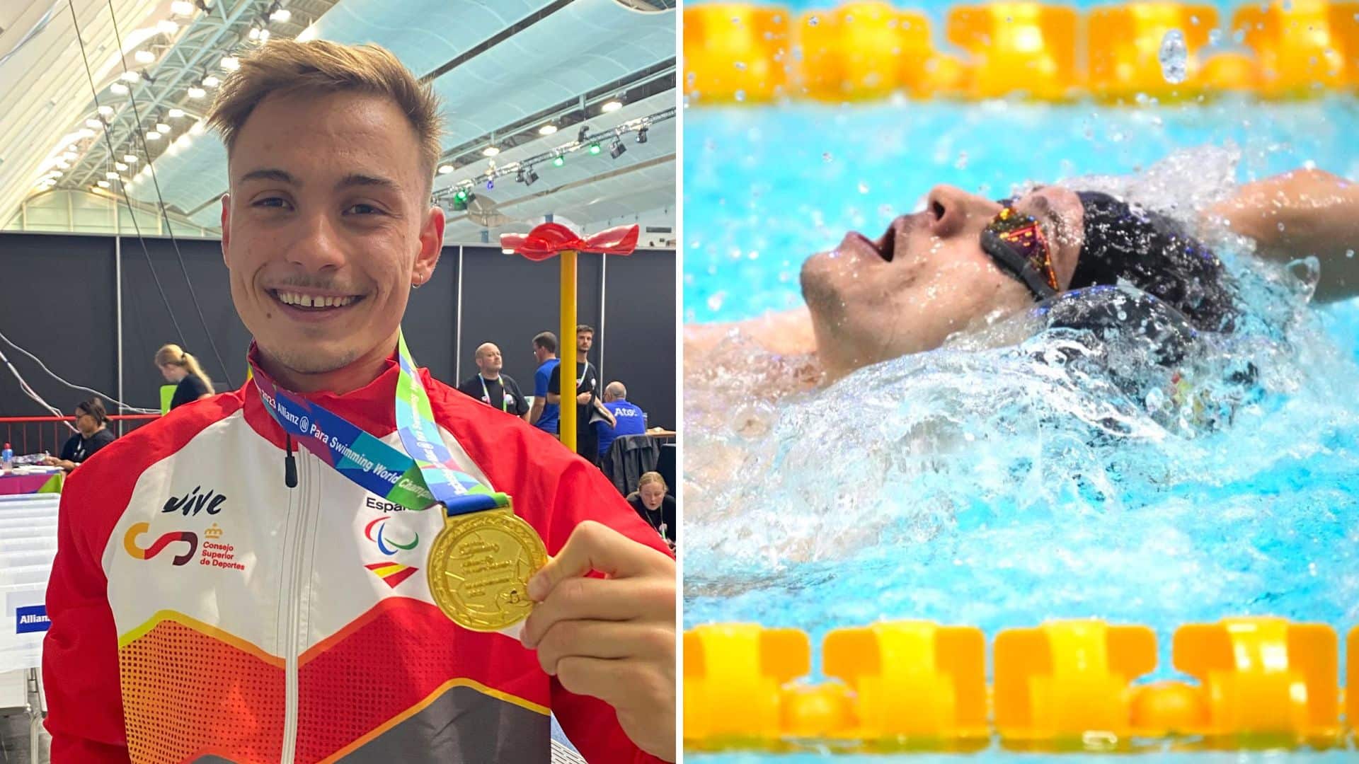 Íñigo Llopis brilla en el Mundial con una remontada de oro en 100 espalda