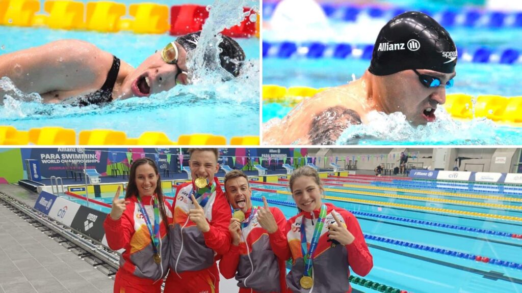 Marta Fernández, Toni Ponce y el relevo se bañan en oro en el Mundial