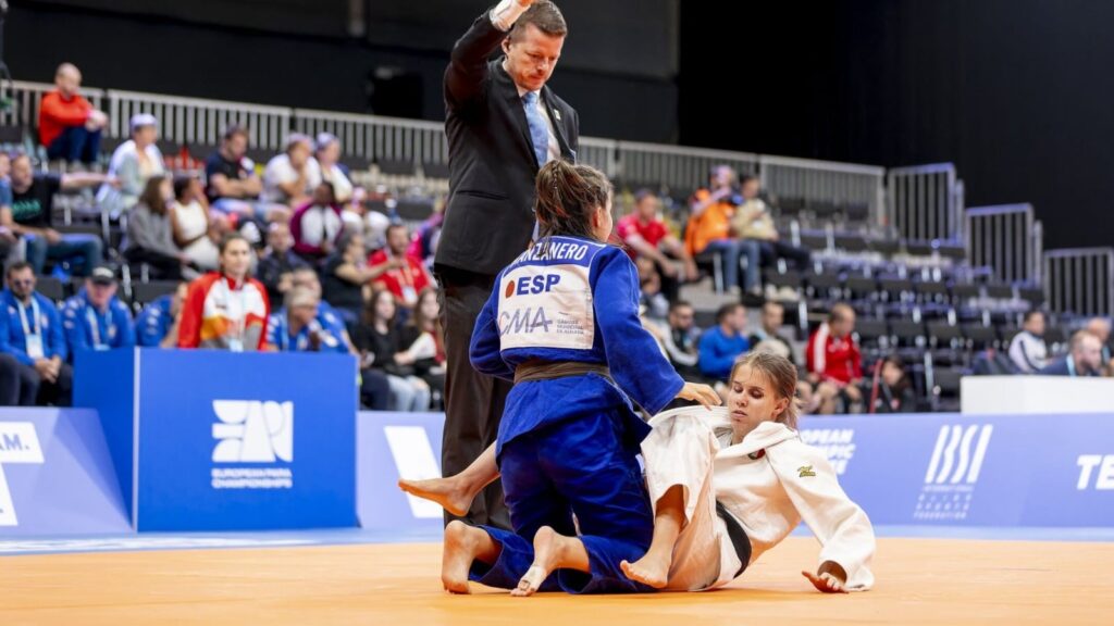 El bronce de María Manzanero completa el pleno del judo español en el Europeo