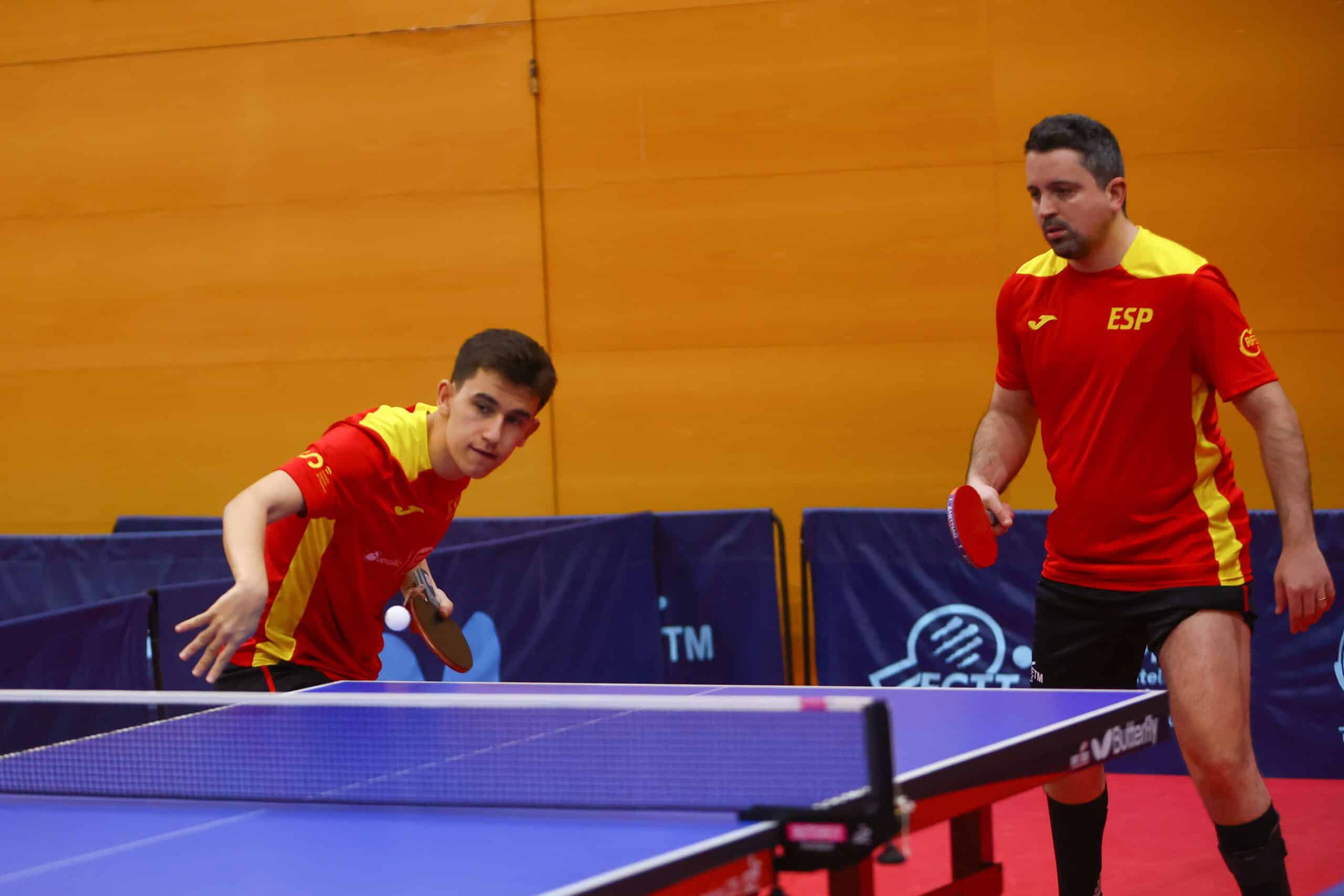 Una plata y dos bronces en dobles para España en el Europeo de tenis de mesa