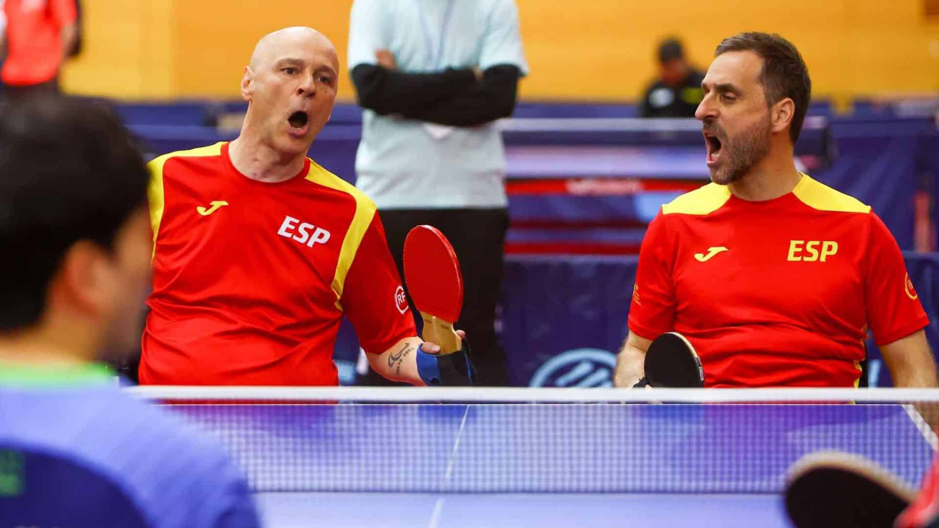 Una plata y dos bronces en dobles para España en el Europeo de tenis de mesa