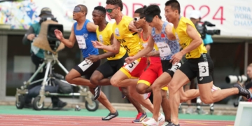 Bronce mundial en 100 metros T11 de Eduardo Uceda y Diego Folgado