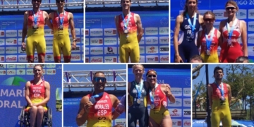 Nueve medallas para el triatlón español en la Copa del Mundo de Vigo