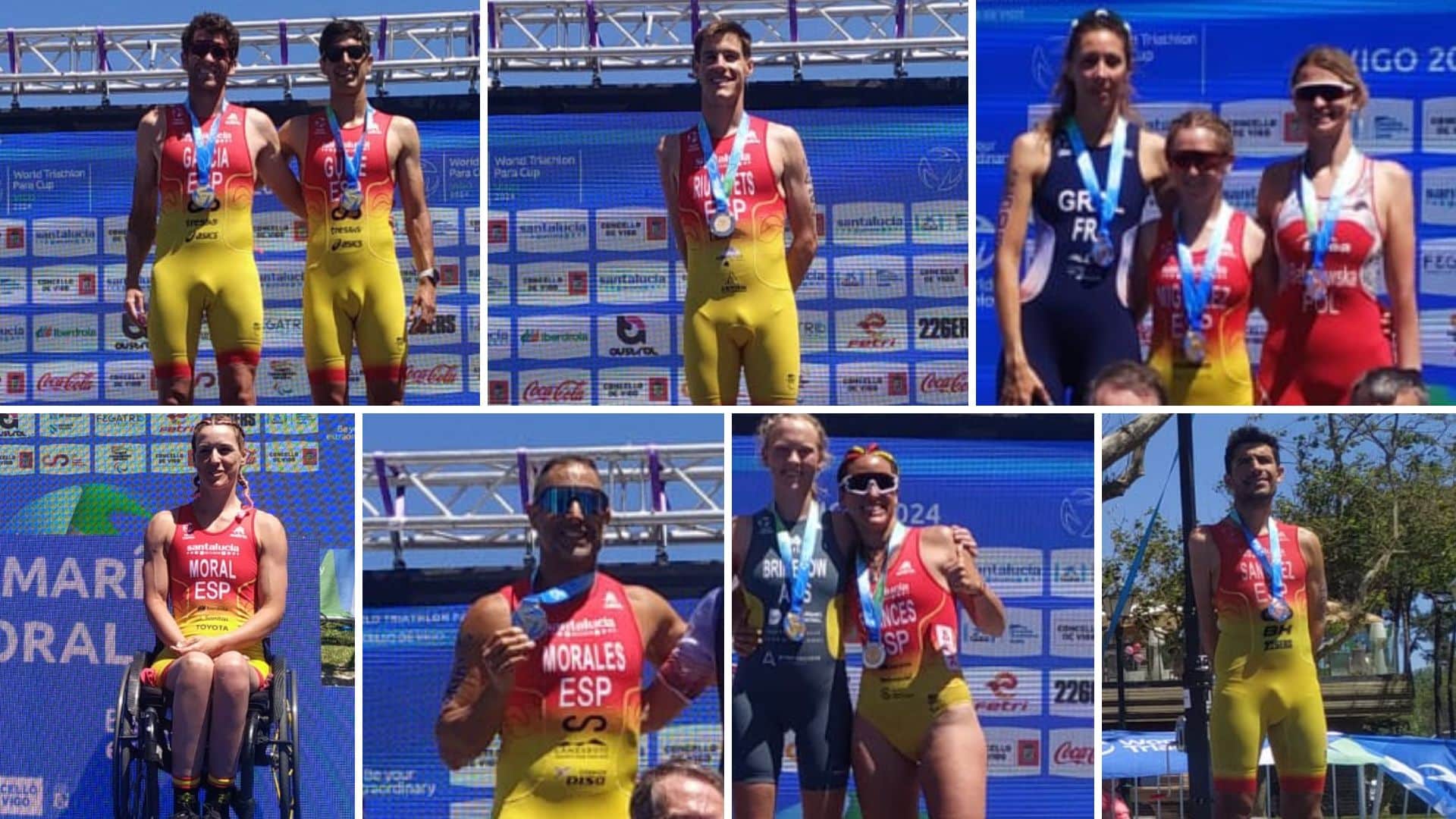 Nueve medallas para el triatlón español en la Copa del Mundo de Vigo