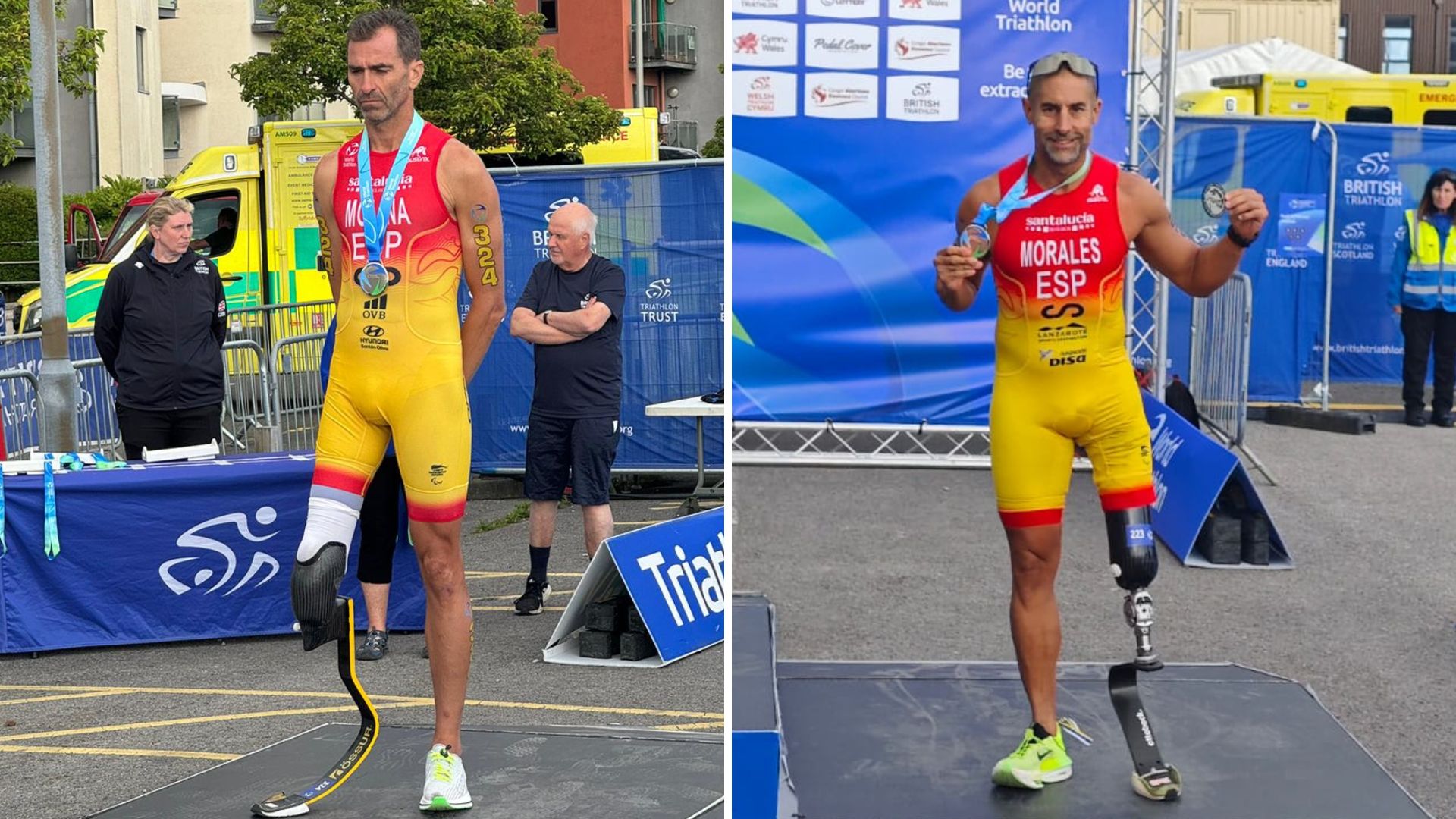 Plata de Dani Molina y bronce de Lionel Morales en Swansea