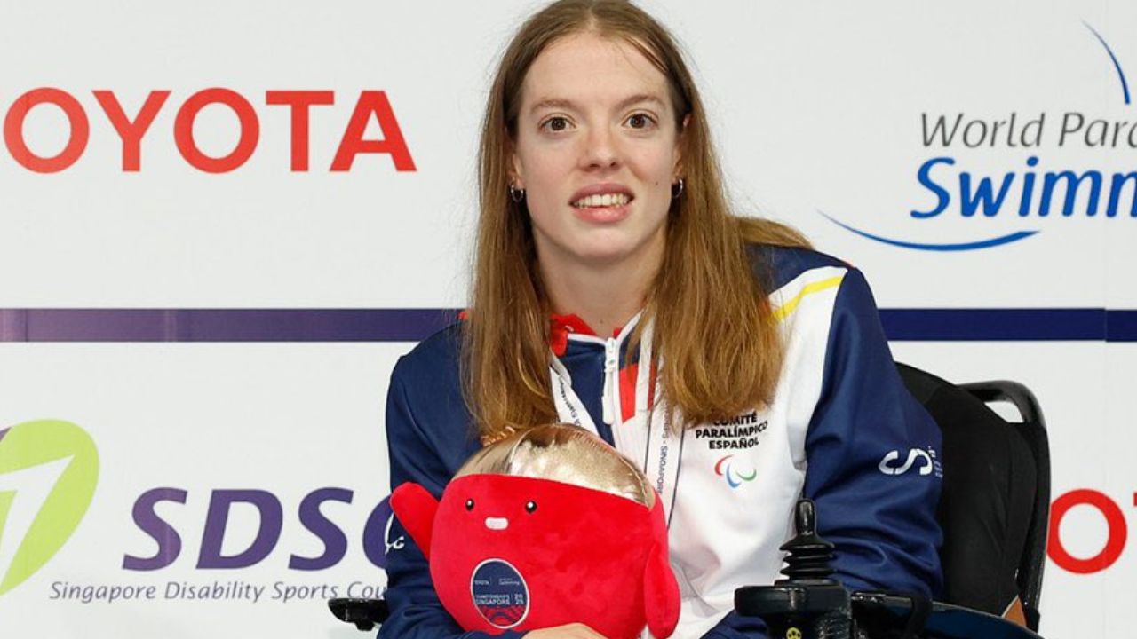 Marta Fernández, triple medallista en el Mundial de Natación Paralímpica de Singapur