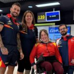 Óscar Sánchez, Montse Alcoba, Loida Zabala y David Gómez Mundial halterofilia paralímpica