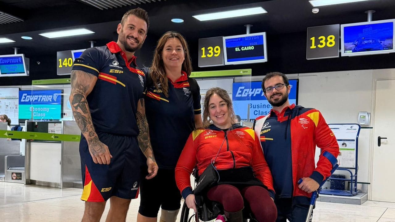 Óscar Sánchez, Montse Alcoba, Loida Zabala y David Gómez Mundial halterofilia paralímpica