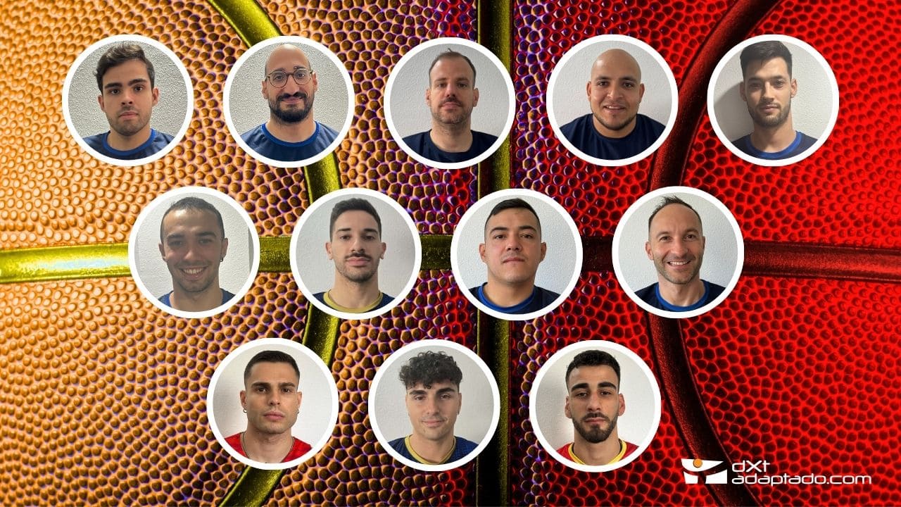 Los 12 jugadores de España en el Europeo de baloncesto en silla masculino de Sarajevo
