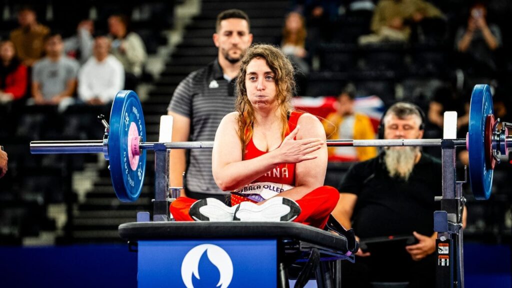 Loida Zabala en París en sus quintos Juegos Paralímpicos en halterofilia