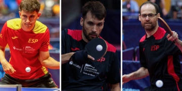 España tenis de mesa tres medallas World Élite Yvelines