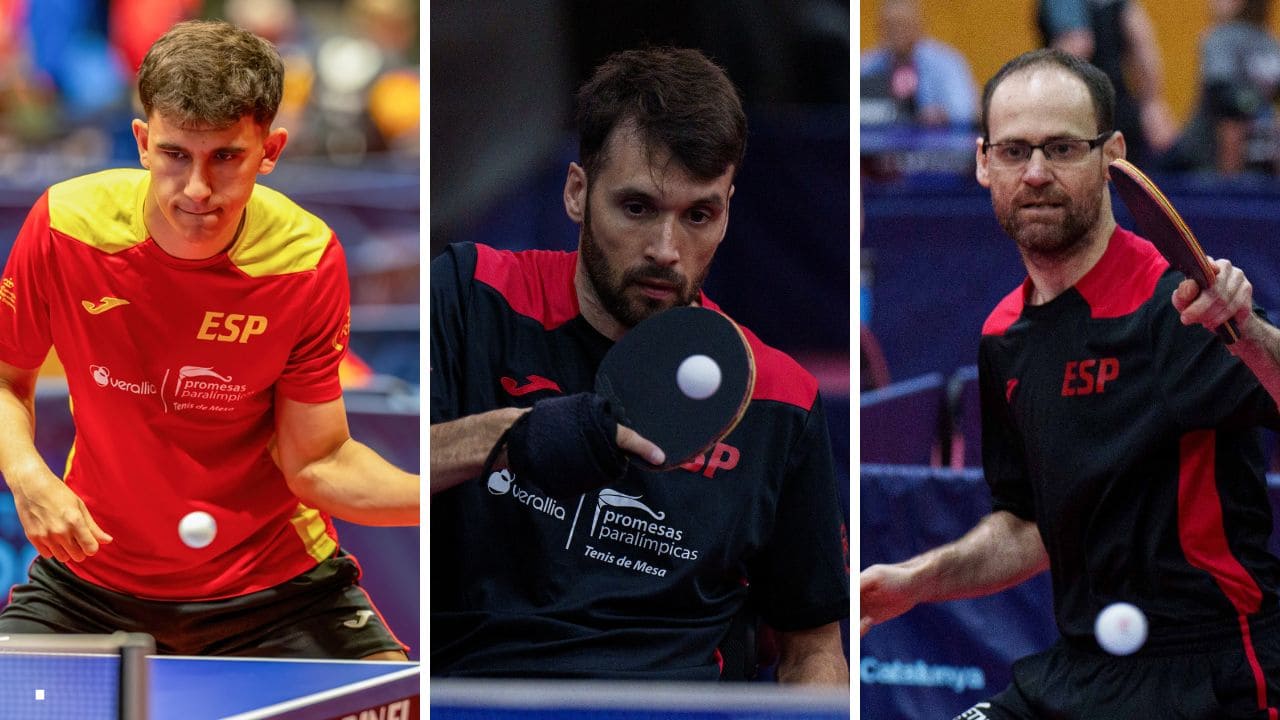España tenis de mesa tres medallas World Élite Yvelines