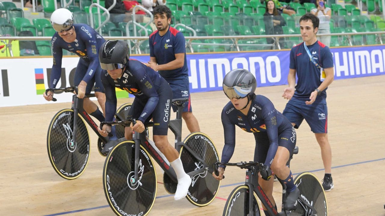 Bronce de la velocidad por equipos para España Mundial ciclismo en pista Río de Janeiro