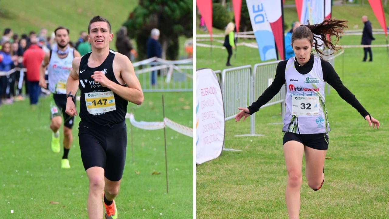 Adrián Parras y Ángela de Miguel, campeones de España de Campo a Través para personas con discapacidad intelectual