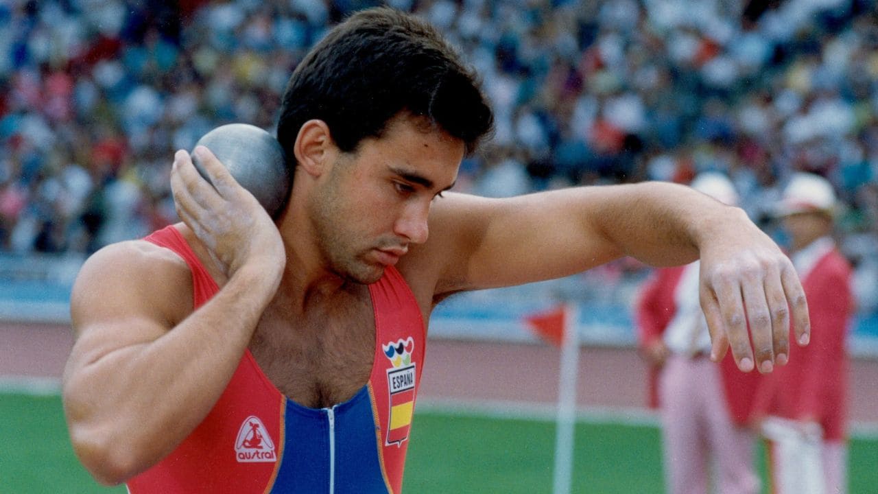 Alfonso Fidalgo lanzamiento de peso ciegos Barcelona 1992